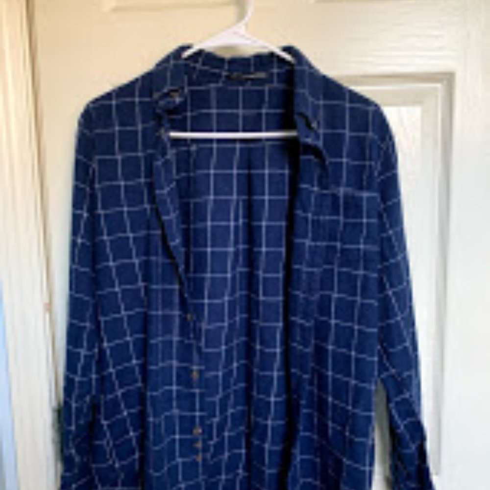 Brandy Melville Navy Blue Flannel